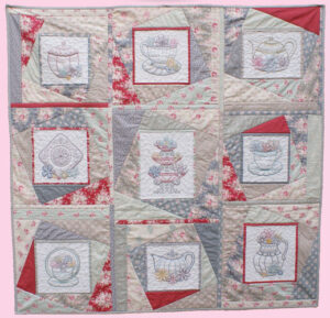 Grandmothers Teaparty Stitchery of the Month