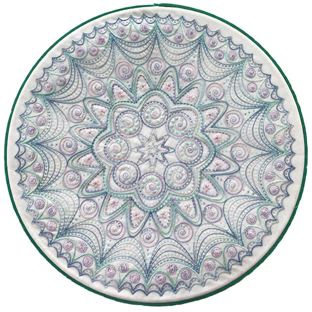 Mindful mystery mandala stitchery preprinted