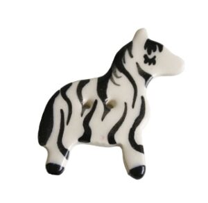 Zebra ceramic button